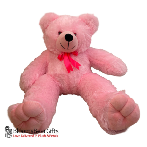 2-5ft-soft-pink-teddy-bear-soft-cuddly-gift-ready