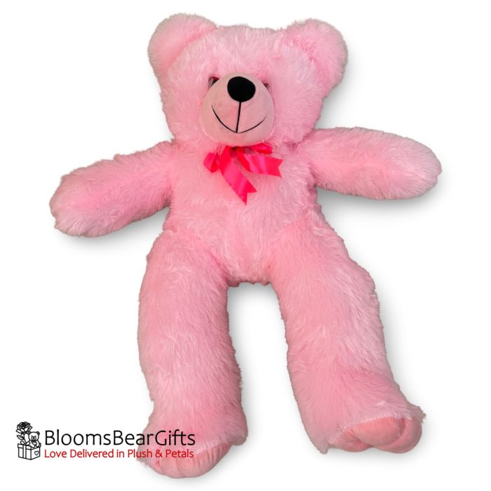 3.5ft Bright Pink Teddy Bear – Soft, Cuddly & Gift-Ready (2) 3.5ft Bright Pink Teddy Bear – Soft, Cuddly & Gift-Ready (2)