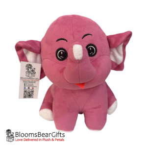 Cheerful Pink Elephant Plush Toy 25 cm Soft & Cuddly